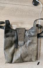 Rigany Echt Leren Crossbody Tas | Distressed / Washed Look, Overige merken, Gebruikt, Verzenden, Grijs