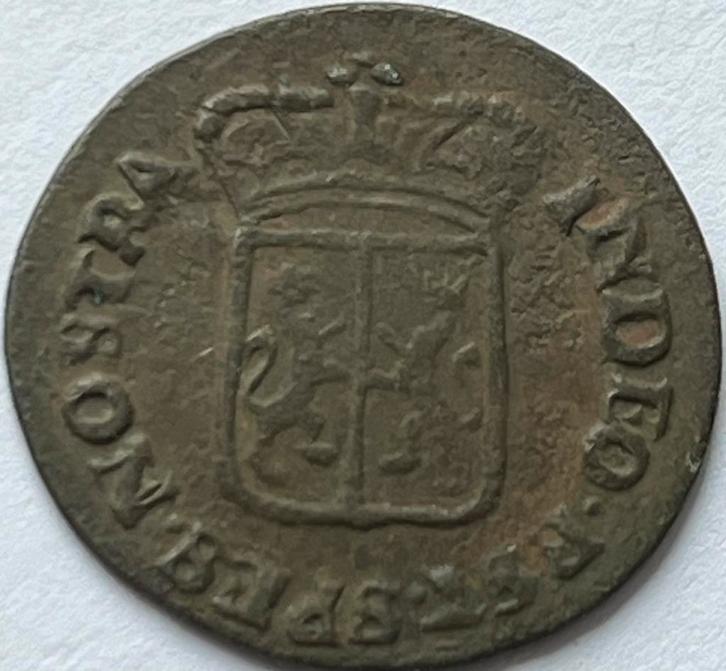 VOC Gelderland halve VOC duit 1789, Postzegels en Munten, Munten | Nederland, Overige waardes, Vóór koninkrijk, Ophalen of Verzenden