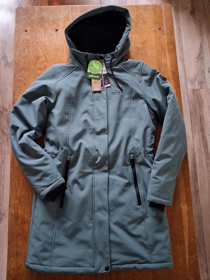 Kjelvik softshell winterjas, Kleding | Dames, Jassen | Winter, Nieuw, Maat 38/40 (M), Groen, Ophalen of Verzenden