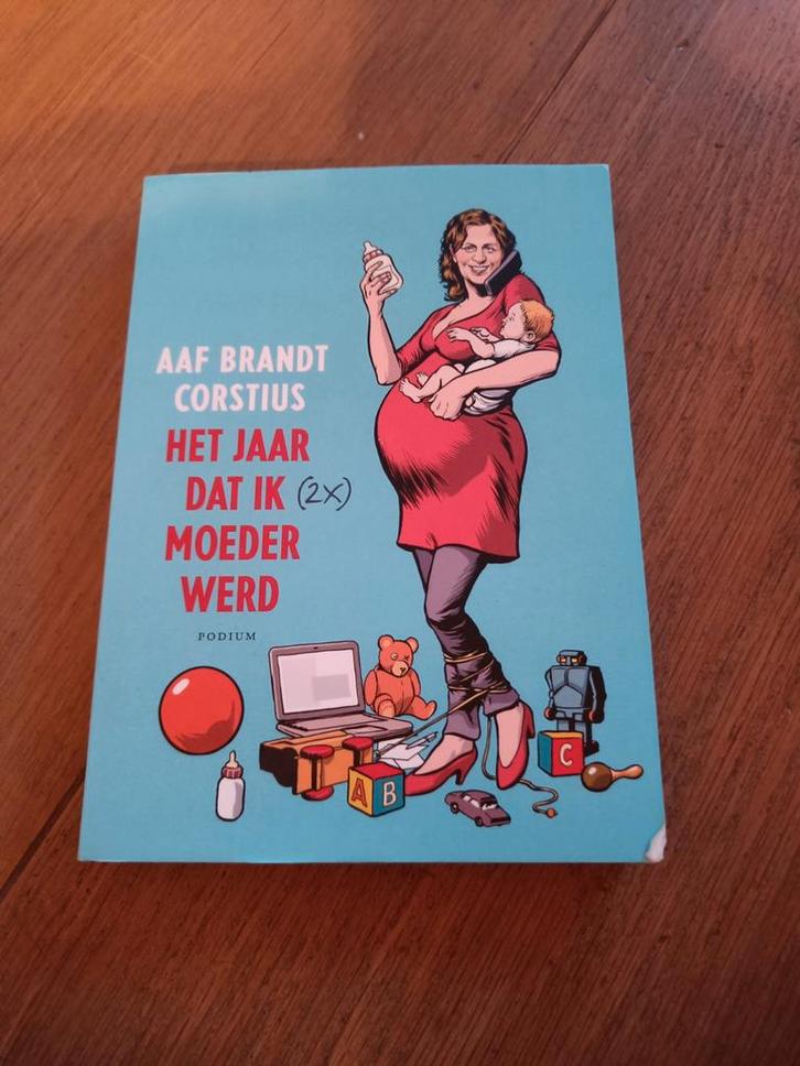Aaf Brandt Corstius - Het jaar dat ik (2x) moeder werd, Boeken, Kinderboeken | Baby's en Peuters, Zo goed als nieuw, 3 tot 4 jaar