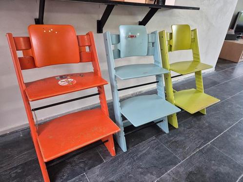 3x Stokke Tripp Trapp Kinderstoel incl. 3x Baby Set, Kinderen en Baby's, Kinderstoelen, Gebruikt, Meegroeistoel, Ophalen