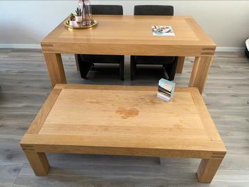 Goossens set Clear eettafel + salontafel + meubelolie beschikbaar voor biedingen
