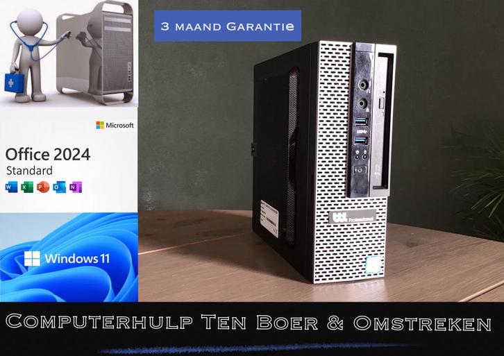 Vlotte & Nette Windows 11 PC incl. Office 2024, Computers en Software, Desktop Pc's, Zo goed als nieuw, 3 tot 4 Ghz, SSD, 16 GB