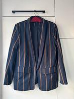 Donkerblauwe blazer met cognac strepen, Maat 38/40 (M), Only, Blauw, Ophalen of Verzenden