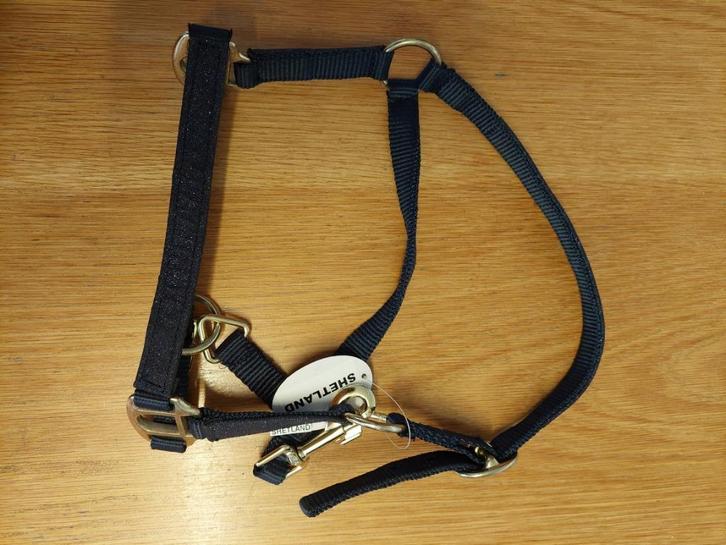 Halster donkerblauw met glitter, shetland, profi-rider., Dieren en Toebehoren, Paarden en Pony's | Hoofdstellen en Tuigage, Nieuw