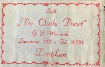 Zutphen  "Cafe De Oude Poort"     (Gelderland) beschikbaar voor biedingen