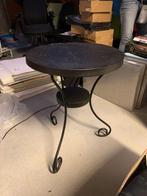 Tafeltje, Minder dan 55 cm, Metaal of Aluminium, Rond, Zo goed als nieuw