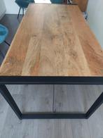 Industriële eettafel mangohout 160x80cm, Huis en Inrichting, Tafels | Eettafels, Ophalen, Gebruikt, 50 tot 100 cm, 150 tot 200 cm