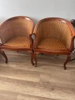 TE KOOP TWEE STOELTJES, Huis en Inrichting, Riet of Rotan, Gebruikt, Twee, Bruin