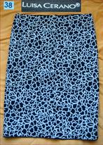 LUISA CERANO donkerblauw-witte kokerrok maat S nieuw, Maat 38/40 (M), Blauw, Nieuw, Ophalen of Verzenden