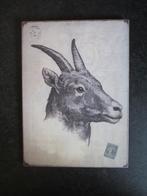 WAND DECORATIE HERT IN GRIJSTINTEN 26X36cm, Ophalen, Zo goed als nieuw