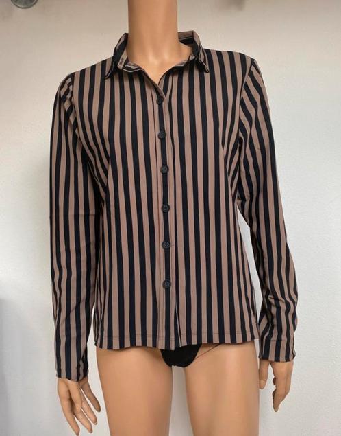 PENN INK Studio blouse travelstof zwart gestreept 38 NIEUW, Kleding | Dames, Blouses en Tunieken, Nieuw, Maat 38/40 (M), Zwart