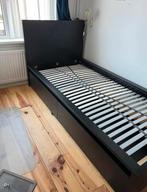 Ikea bed 90x200, zwart met lades, matras en lattenbodem, Huis en Inrichting, Slaapkamer | Bedden, Ophalen, Gebruikt, 90 cm, Eenpersoons