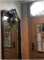 Grote prachtige Antieke Spiegel, Kuifspiegel  met Ornamenten, Huis en Inrichting, Woonaccessoires | Spiegels, Ophalen, Gebruikt