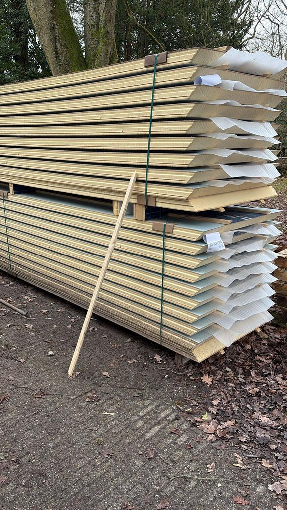 Dakplaten/sandwich dakpanelen, Doe-het-zelf en Verbouw, Platen en Panelen, Nieuw, Ophalen of Verzenden