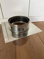 Kachelpijp Afdekplaat - Nieuwstaat!, Doe-het-zelf en Verbouw, Buizen en Afvoer, Afvoer, Nieuw, Rvs, Minder dan 2 meter