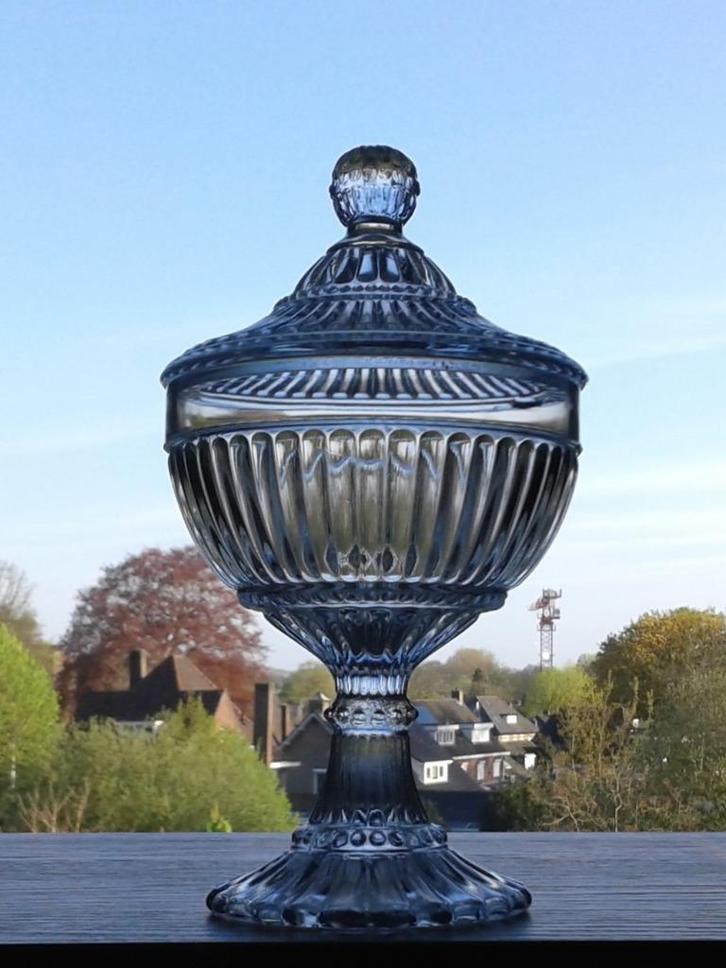 Bonbonnière Schaal met Deksel Persglas Vintage, Antiek en Kunst, Antiek | Glas en Kristal, Ophalen of Verzenden