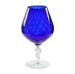 Blauw Glas Snifter Vaas Brandy Cognac Kobalt Empoli Italy 33, Antiek en Kunst, Antiek | Glas en Kristal, Ophalen of Verzenden