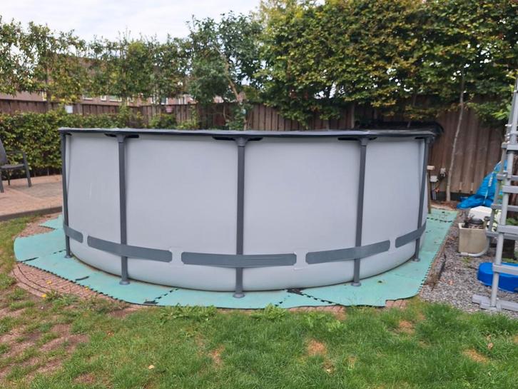 bestway  427x122 incl warmtepomp,zandfilterpomp zoutwatersy, Tuin en Terras, Zwembad-toebehoren, Gebruikt, Ophalen