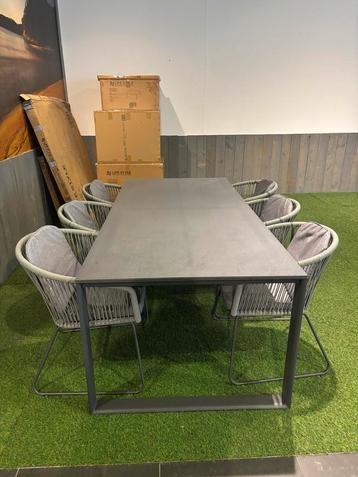 Luxe 6-persoons tuinset HPL, rope & aluminium beschikbaar voor biedingen