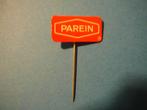 speldje Parein rood, Verzamelen, Speldjes, Pins en Buttons, Ophalen of Verzenden