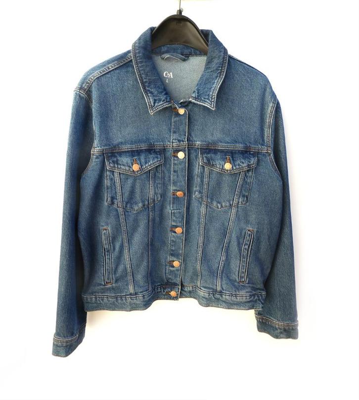 C&A: oversized denim/jeans dames jasje blauw (L = maat 40), Kleding | Dames, Jasjes, Kostuums en Pakken, Zo goed als nieuw, Jasje