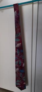 wijnrode vintage stropdas groen blauw beige Emilio Sandrini, Kleding | Heren, Stropdassen, Emilio Sandrini, Overige kleuren, Ophalen of Verzenden