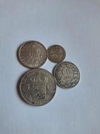 4 Zilveren munten Gulden Zwitserse Frank Franse Fr Engelse, Postzegels en Munten, Ophalen of Verzenden, Overige landen