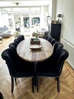 Eettafel ovaal Lifestyle met 8 stoelen Eichholtz, Huis en Inrichting, Tafels | Eettafels, 200 cm of meer, 100 tot 150 cm, Gebruikt