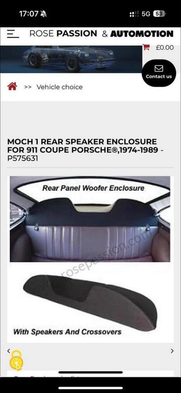 Porsche 911 G model SC 1974-1989 MOCH 1 SPEAKER P575631 beschikbaar voor biedingen