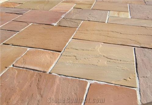 natuursteen tuintegels Modak romaans verband geborsteld, Tuin en Terras, Tegels en Klinkers, Nieuw, Terrastegels, Natuursteen