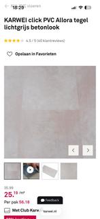 Karwei allora pvc tegels 4 pakken + montage kit, Ophalen, 60 cm of meer, Nieuw, 10 m² of meer
