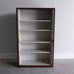 Roldeurkast, Roodbruin, Creme, 120x45x196cm, 4legborden RD98, Gebruikt, 100 tot 150 cm, -, -