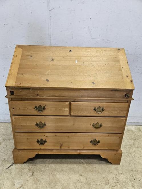 Grenenhouten secretaire, met enkele gebreken, Antiek en Kunst, Antiek | Meubels | Kasten