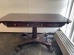 Antieke Mahonie Tafel met Lades, Antiek en Kunst, Antiek | Meubels | Tafels, Ophalen of Verzenden