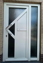 Weru voordeur, dubbel glas, RAL9001, houtnerf, Doe-het-zelf en Verbouw, Ophalen, Gebruikt, 120 cm of meer, Buitendeur