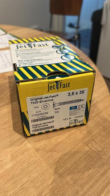 Totaal 4500 stuks Jetfast schroeven 3,5x35mm t-20 silverline beschikbaar voor biedingen