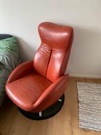 Retro relax fauteuil, Huis en Inrichting, Fauteuils, Ophalen, Gebruikt, Leer, Retro
