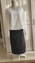 Rok Kokerrok Zwart Wit Gestreept Maat L HEMA, Kleding | Dames, Rokken, Zwart, Maat 42/44 (L), Ophalen of Verzenden, Zo goed als nieuw
