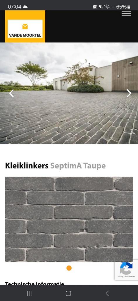 Grote partij Vandemoortel kleiklinkers, Tuin en Terras, Tegels en Klinkers, Zo goed als nieuw, Klinkers, Beton, 10 m² of meer