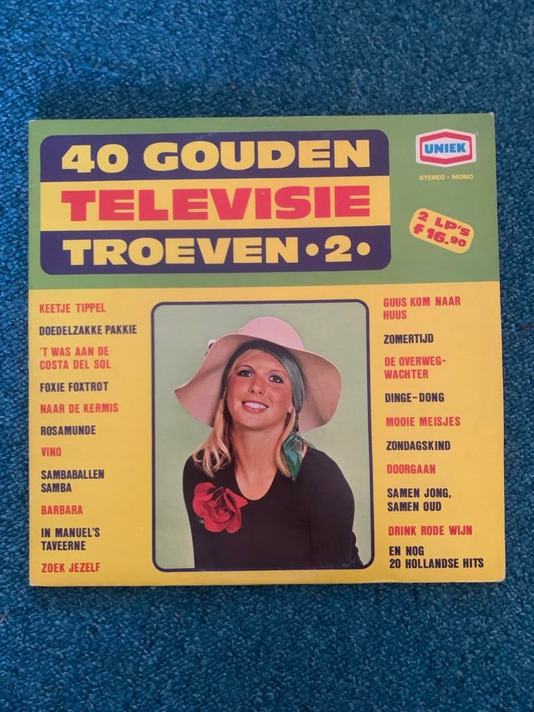 Vinyl elpee 40 Gouden Televisie Troeven 2 - Dubbel LP, Ophalen of Verzenden, Gebruikt, Tv, Overige typen
