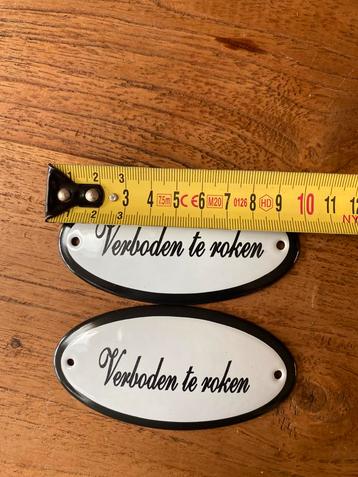 Emaille bordjes, verboden te roken, nieuw beschikbaar voor biedingen