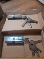 Twee nieuwe gelijke cilindersloten met 10 gelijke sleutels, Verzenden, Nieuw, IJzer, Slot