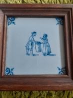 Delfts Blauw Tegeltableau in Houten Lijst, Antiek en Kunst, Ophalen of Verzenden