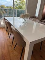 Eettafel wit hoogglans, Huis en Inrichting, Tafels | Eettafels, Kunststof, Modern, straks, 200 cm of meer, Zo goed als nieuw