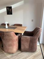 Stoel eerkamer 4x (zgan) (zeeland!), Ophalen, Zo goed als nieuw, Bruin, Vier