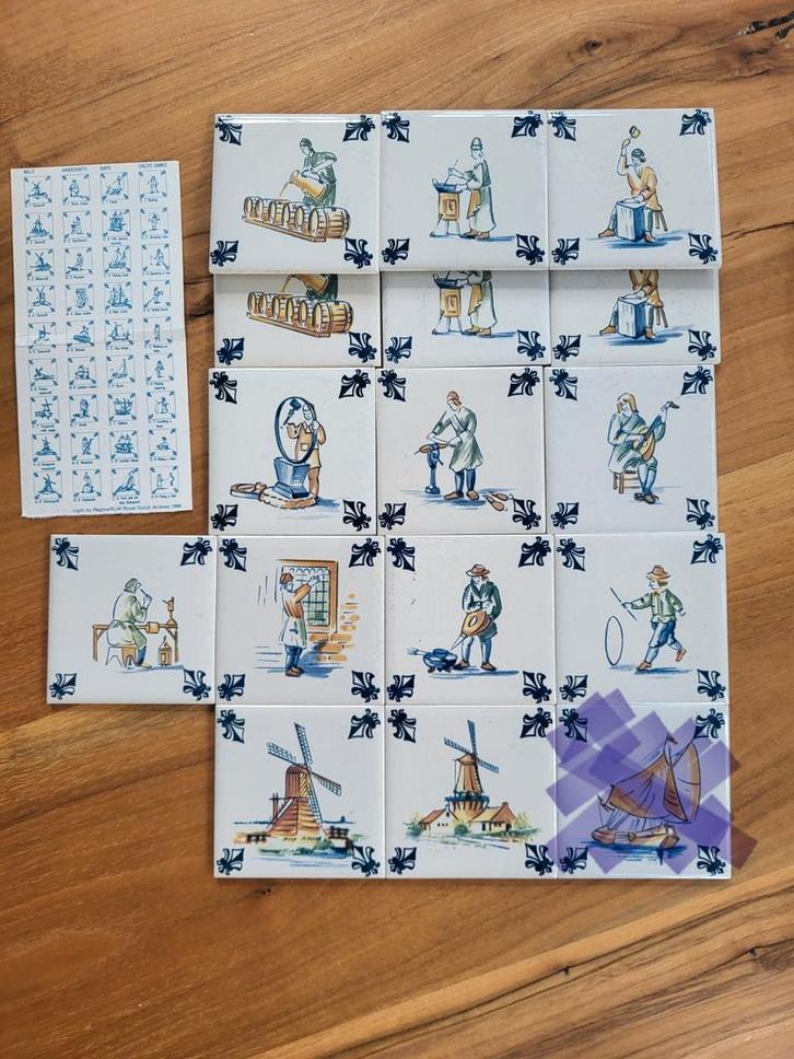 KLM Business Class Tegeltjes Collectie, Antiek en Kunst, Antiek | Wandborden en Tegels, Ophalen of Verzenden