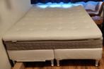 Compleet bed, 160 cm, Stof, Wit, Zo goed als nieuw