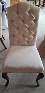 6 creme/ witte eetkamerstoelen brocante., Huis en Inrichting, Stoelen, Ophalen, Gebruikt, Wit