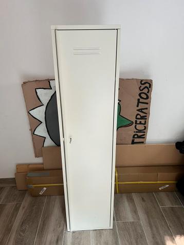 Ikea ivar lockerkast metaal met deur wit 40x160 - afbeelding 1